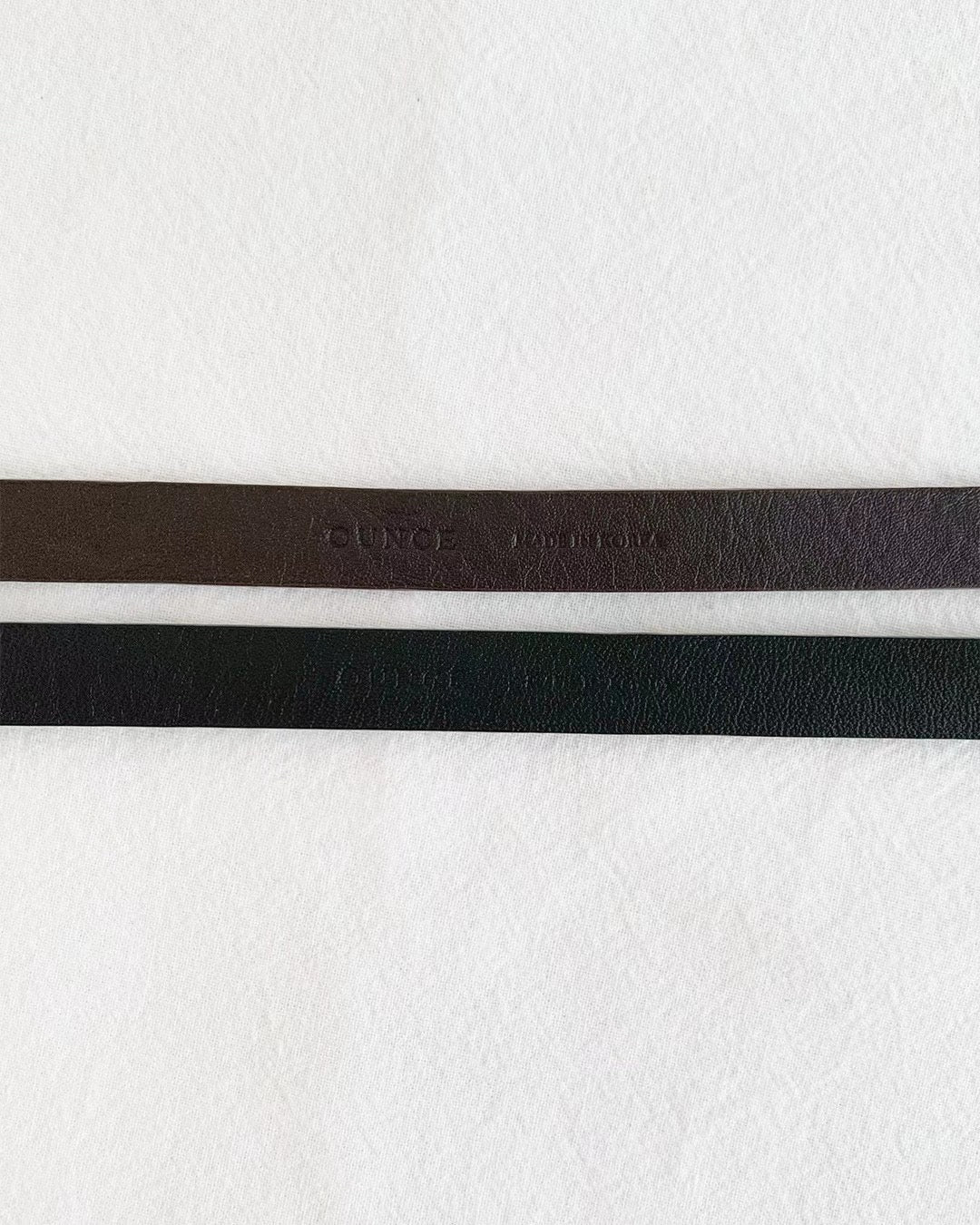 Ounce claire leather belt-2col