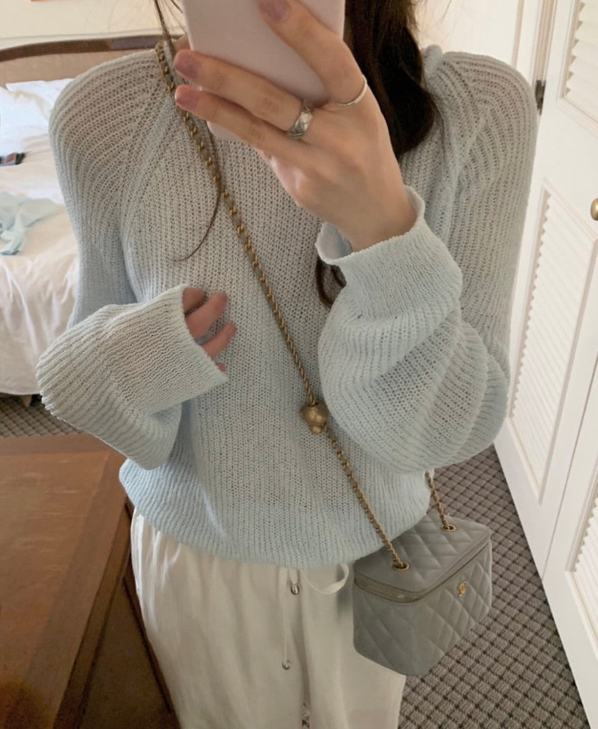 Days linen raglan knit-3col