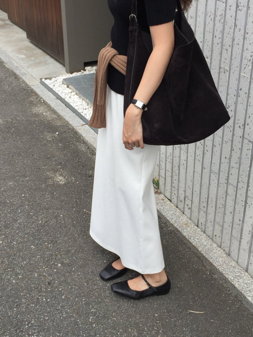 Ove string long skirt-2col