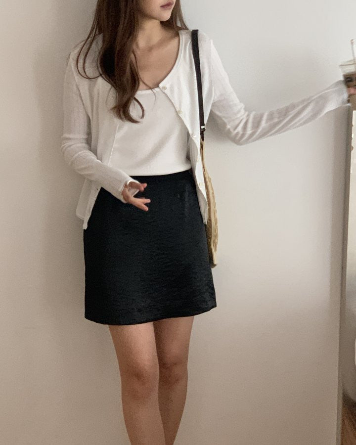 Rie lace short skirt-2col