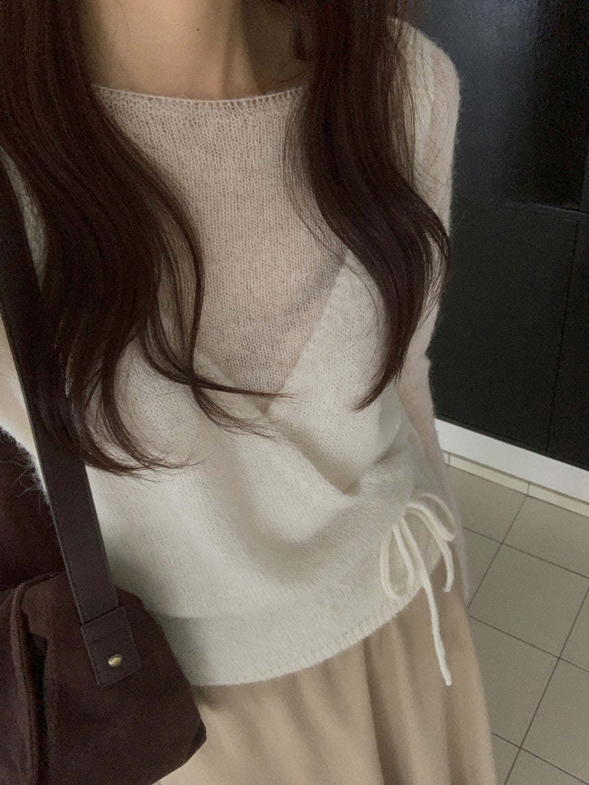 Wrap alpaca vest-2col