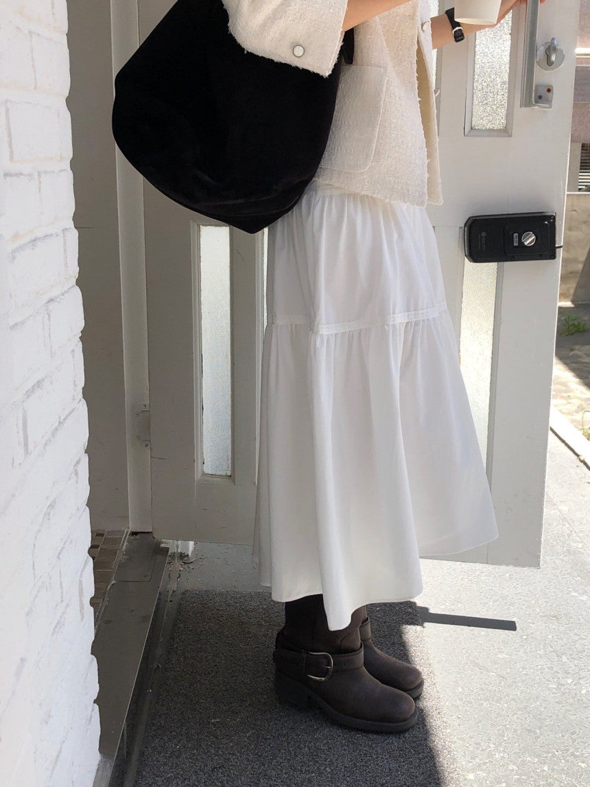 Garden lace full skirt-2col