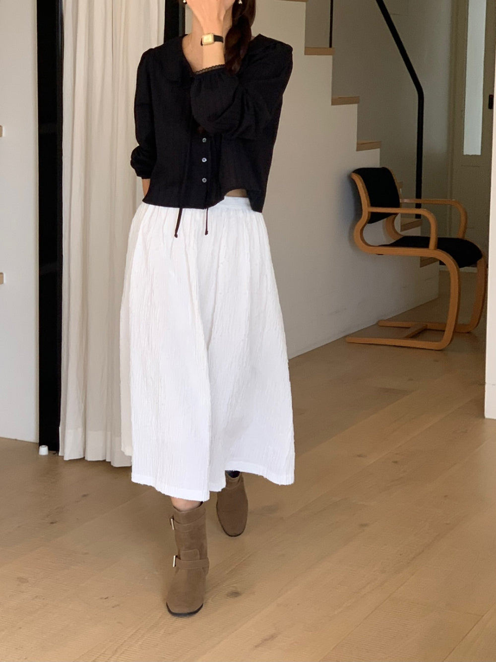 ruffle blouse-2col