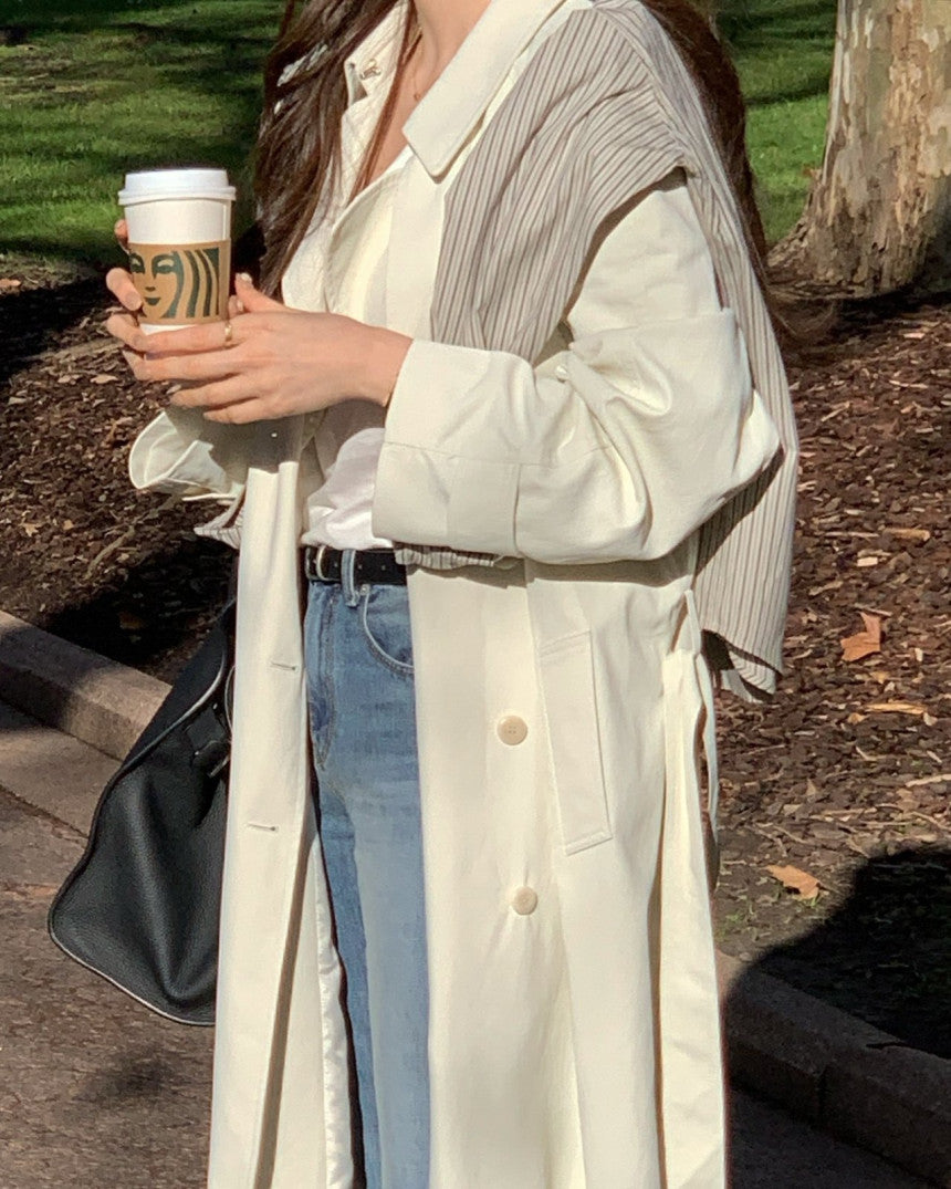 Hyde long trench coat-2col