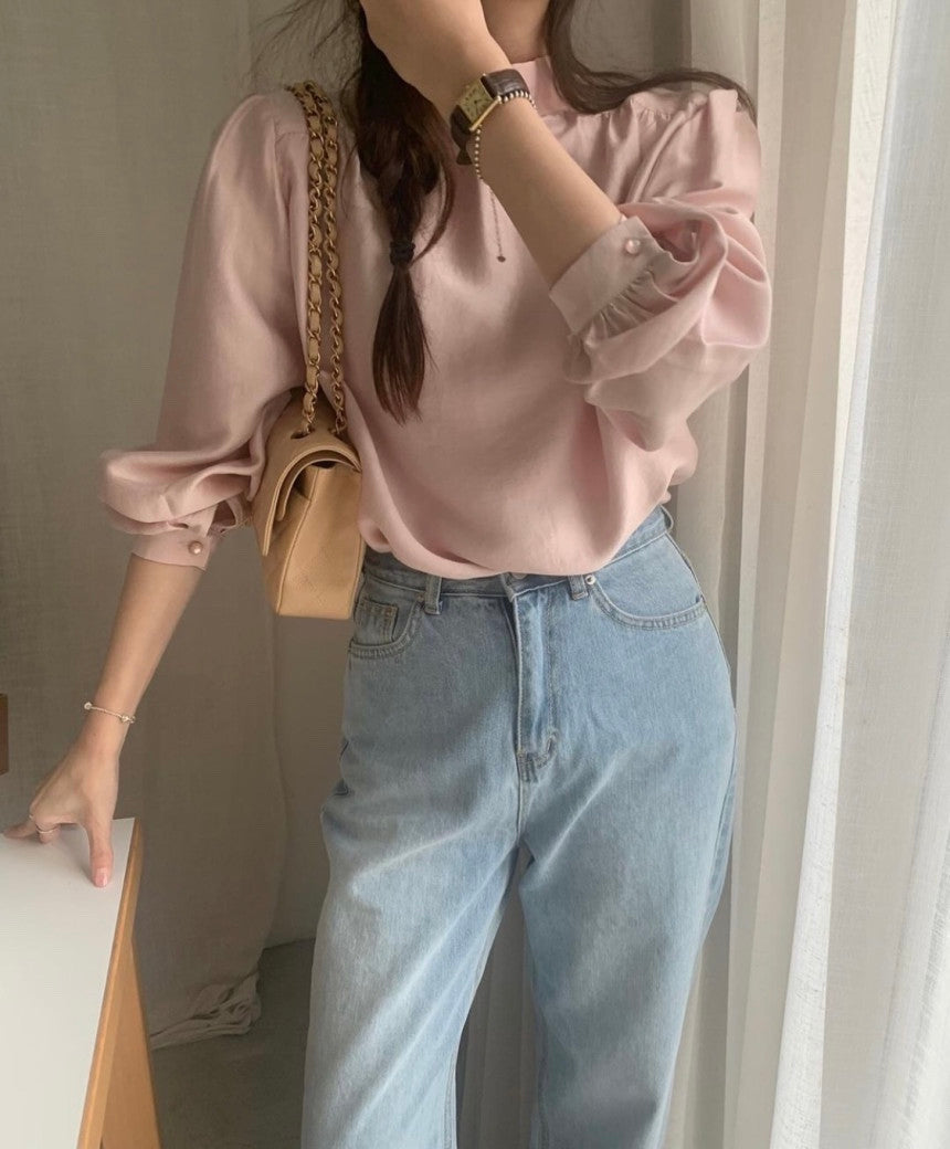 2way longsleeve blouse-4col