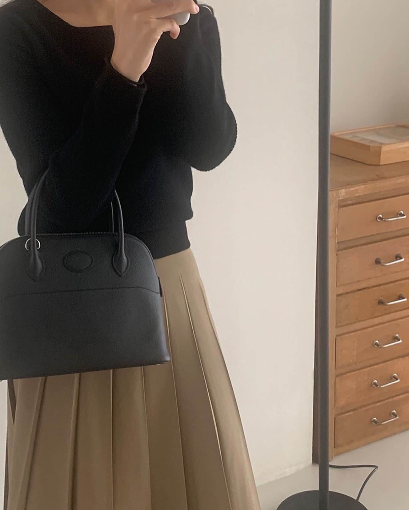 liter kkamiyu pleats skirt-2col