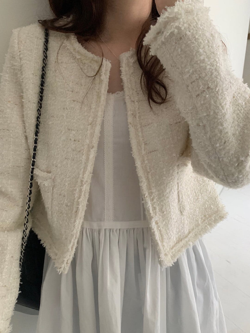 Salmon tweed jacket-3col