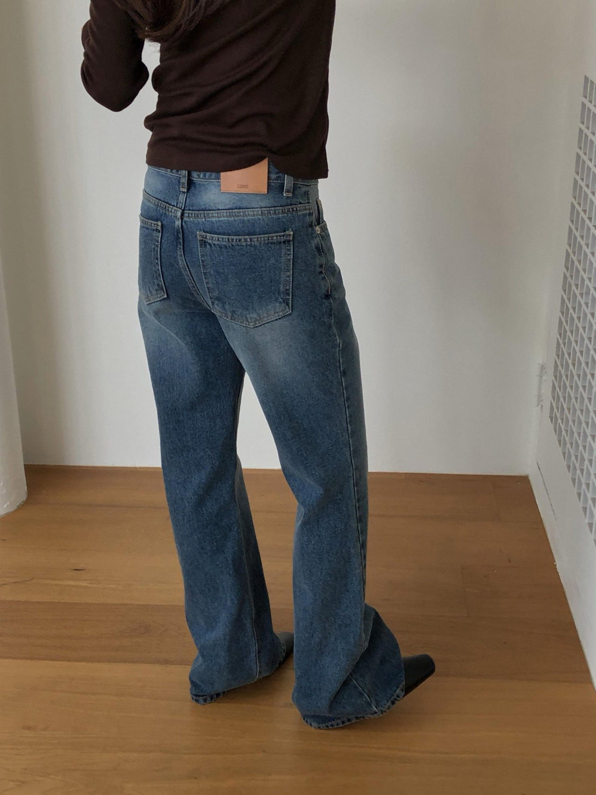 rise bootcut denim