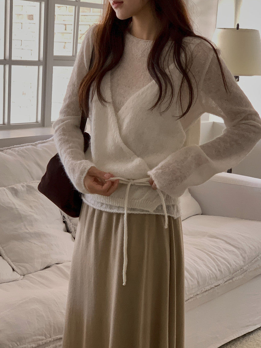 Wrap alpaca vest-2col