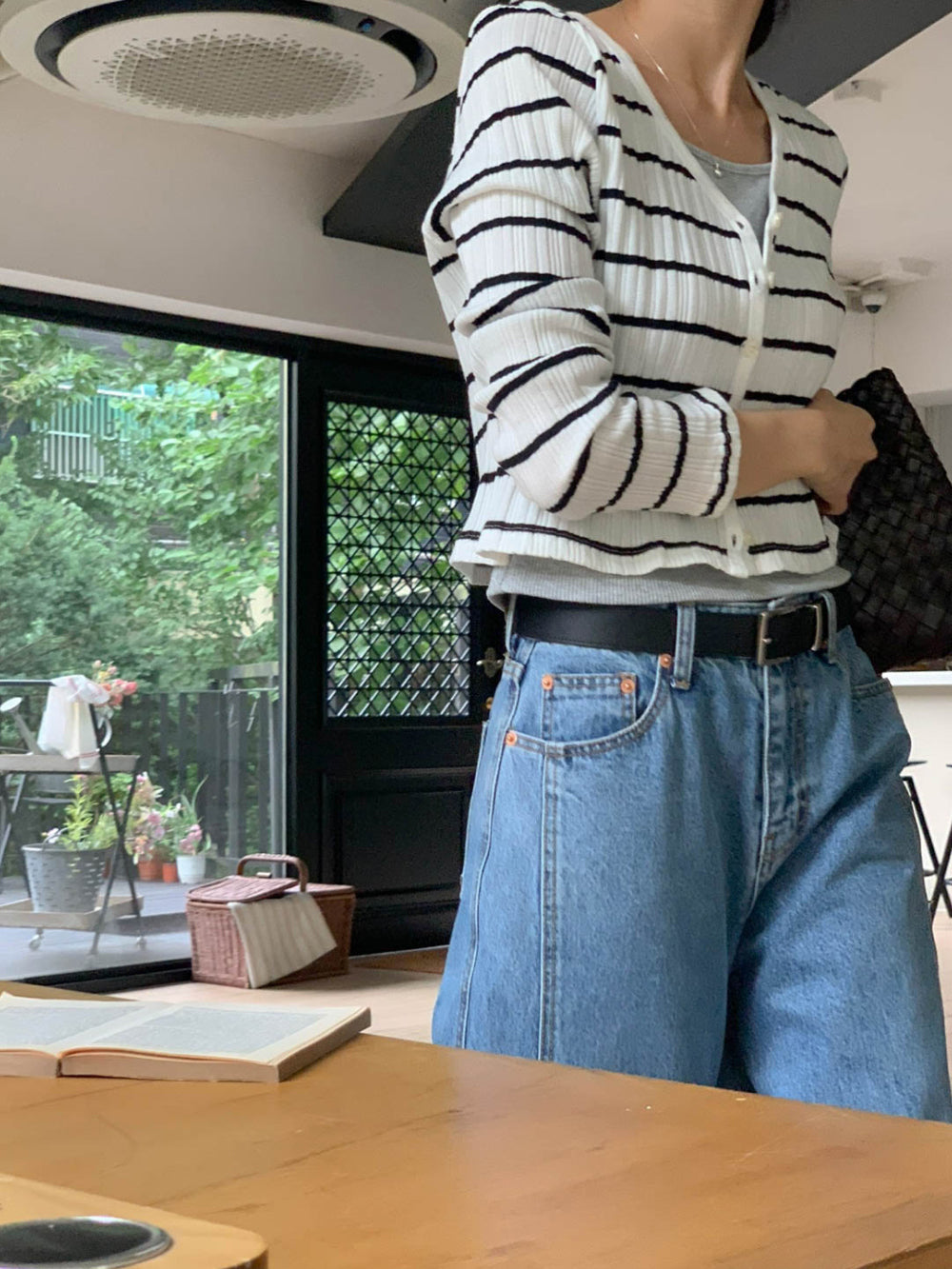 Sale navy即納 mimosa cardigan