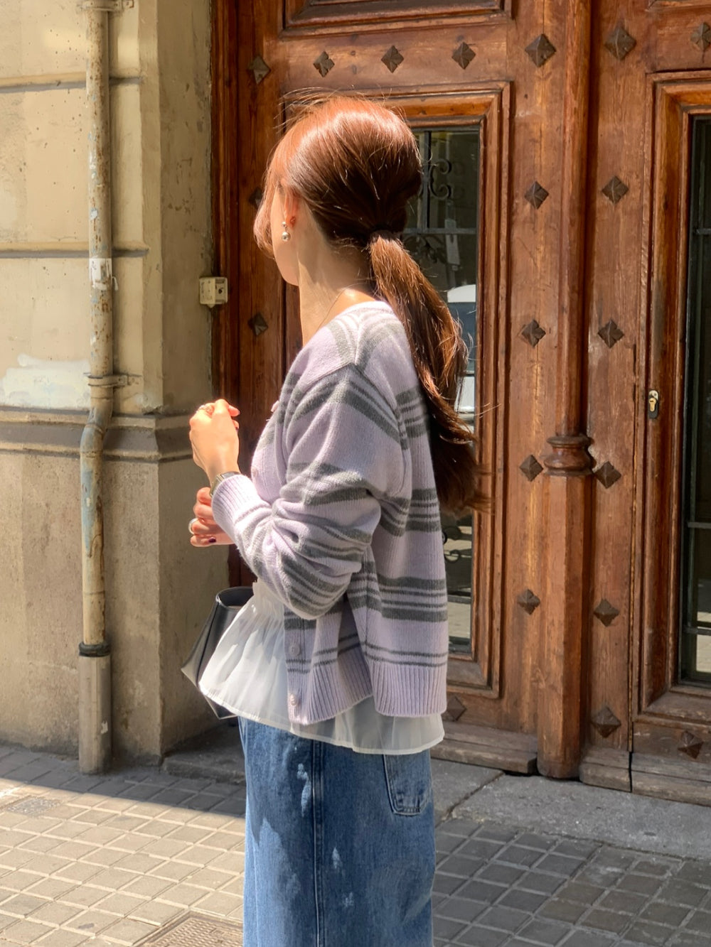 Nordic knit cardigan-4col