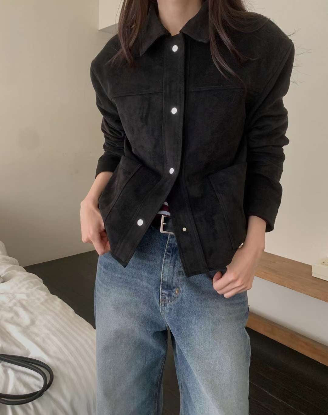 Hau suede jacket-2col