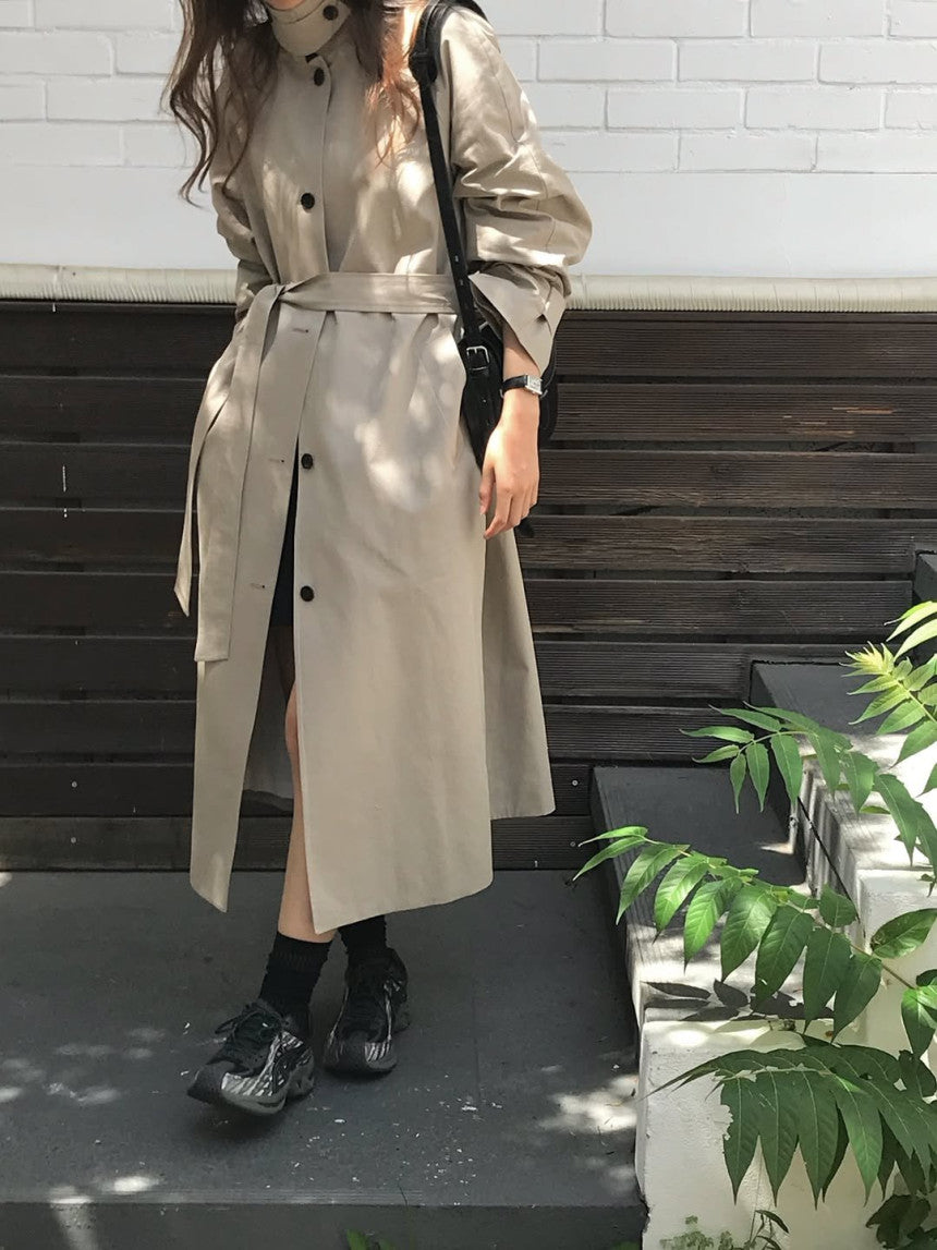 Barnnet long trench coat-2col