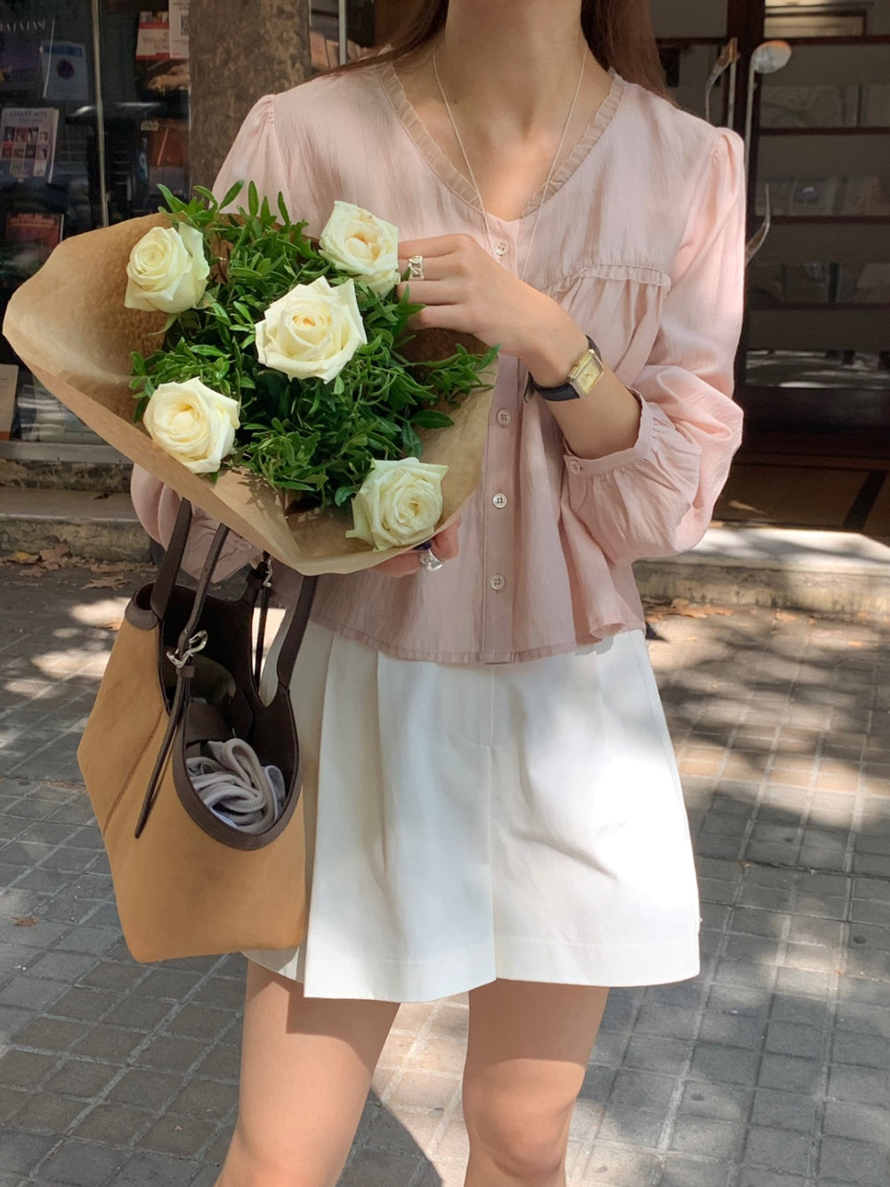 black即納 Date blouse-3col