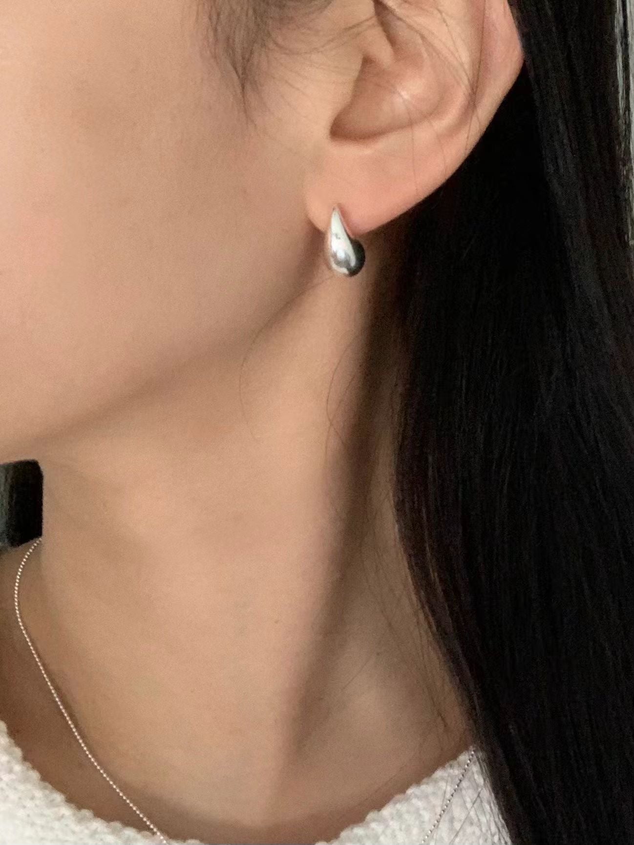 Big water drop earrings