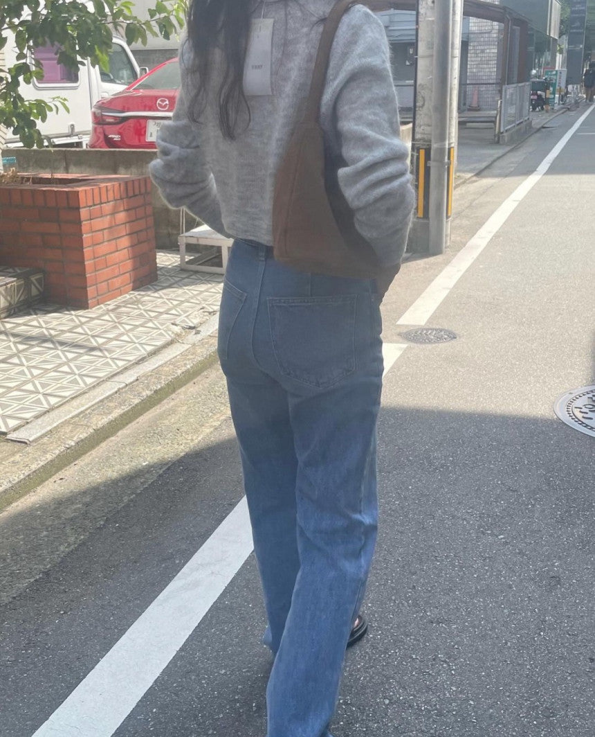 Suede shoulder bag