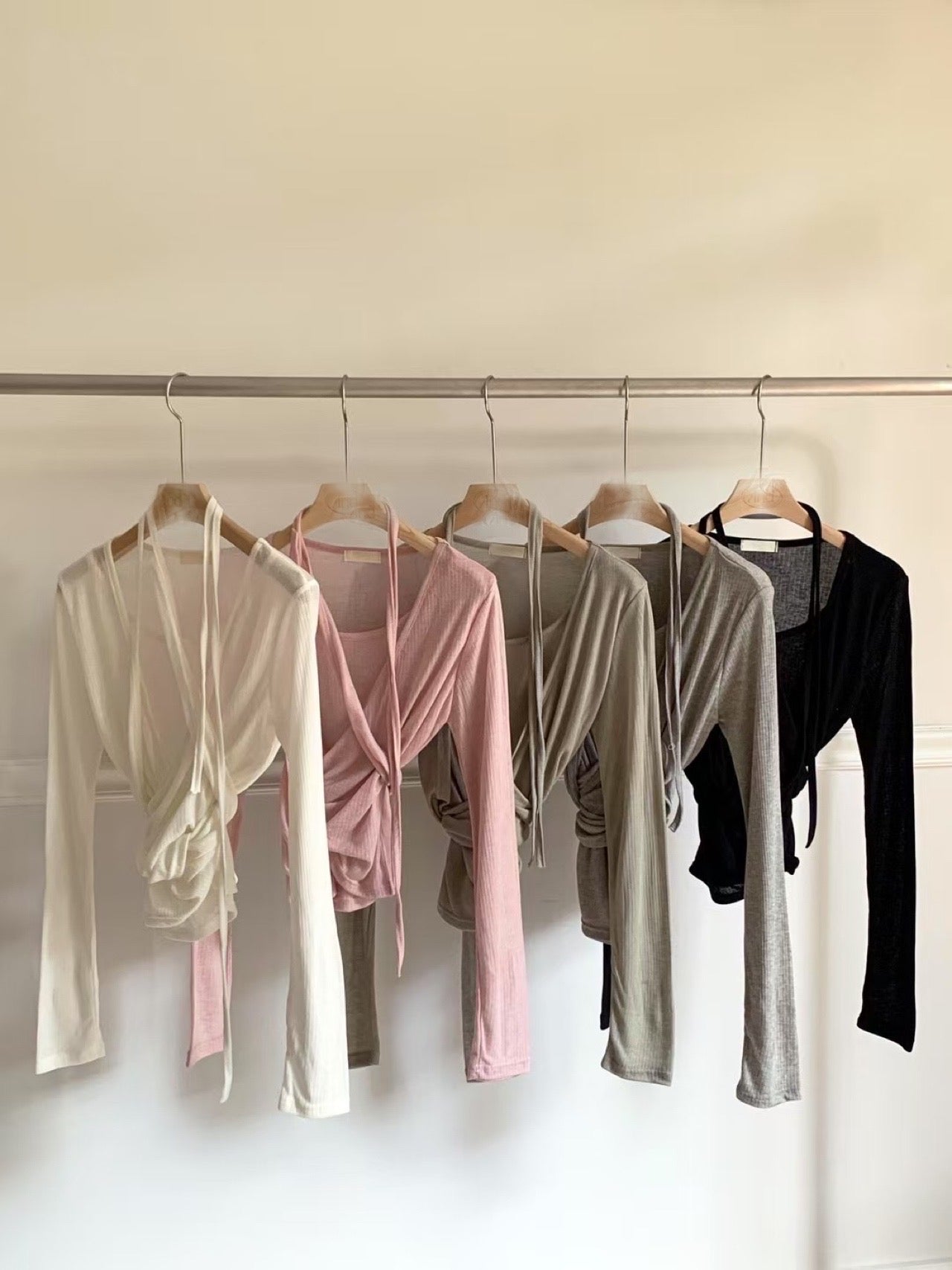 Mute layered wrap tencel T-5col