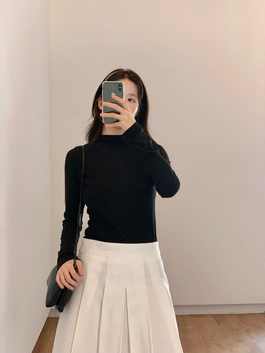 haus vanilla half neck T-3col