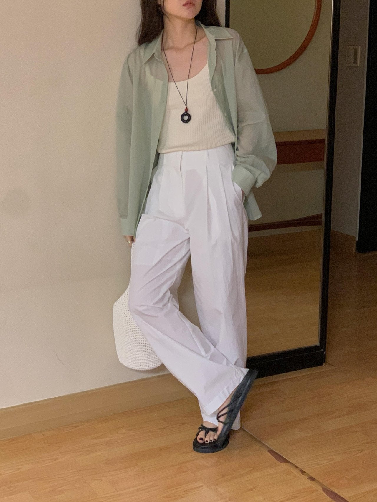 Sheer shirt-5col