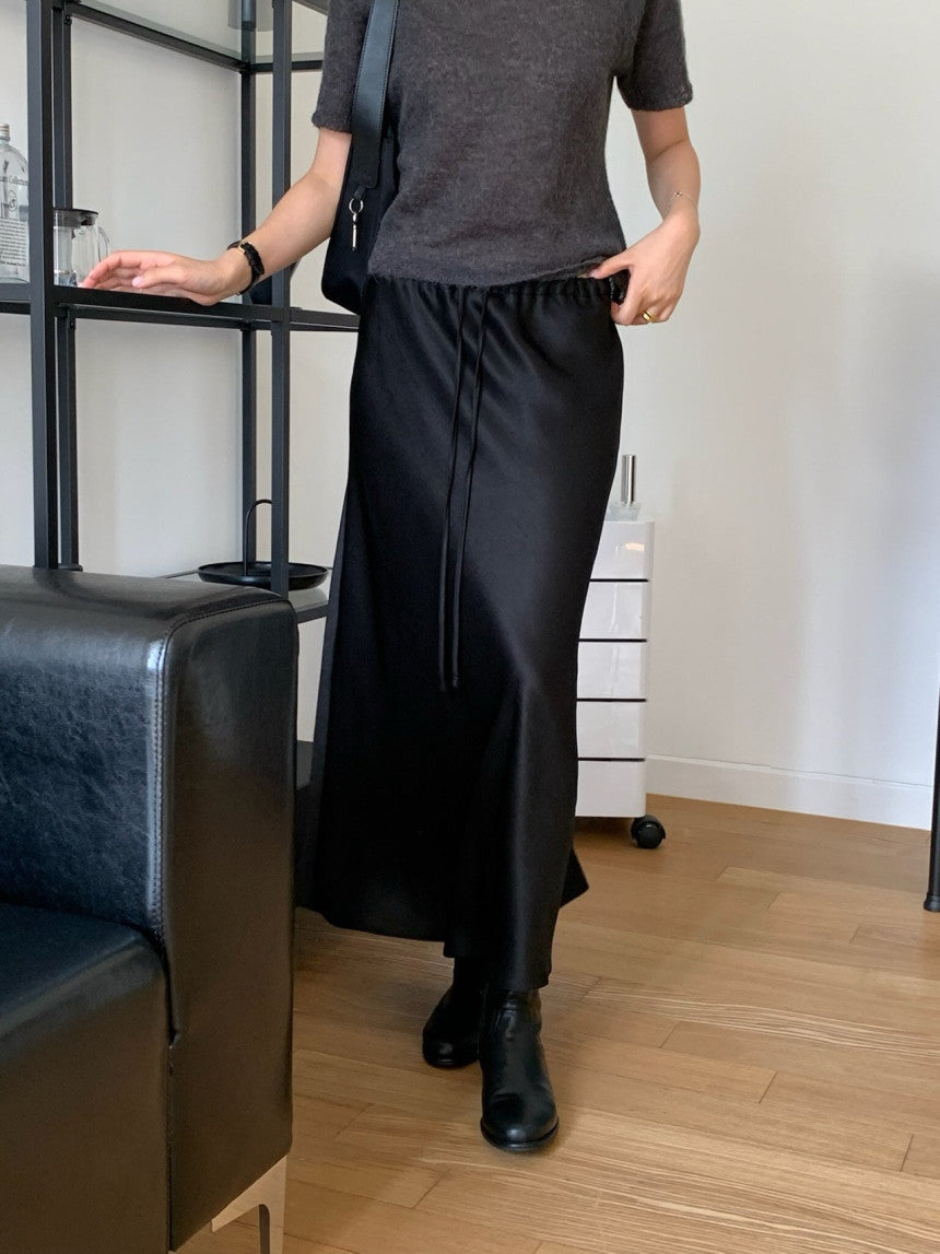 Cello satin skirt-3col/ショート丈あり
