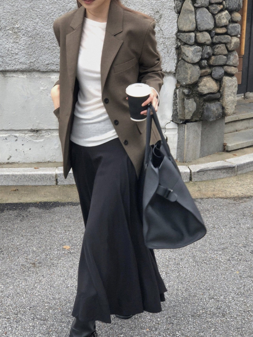 Firenze long flare skirt-2col