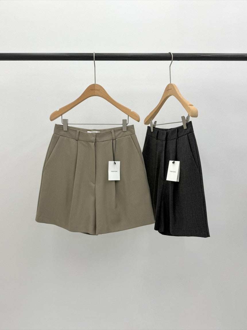 Noma pintuck half pants-2col