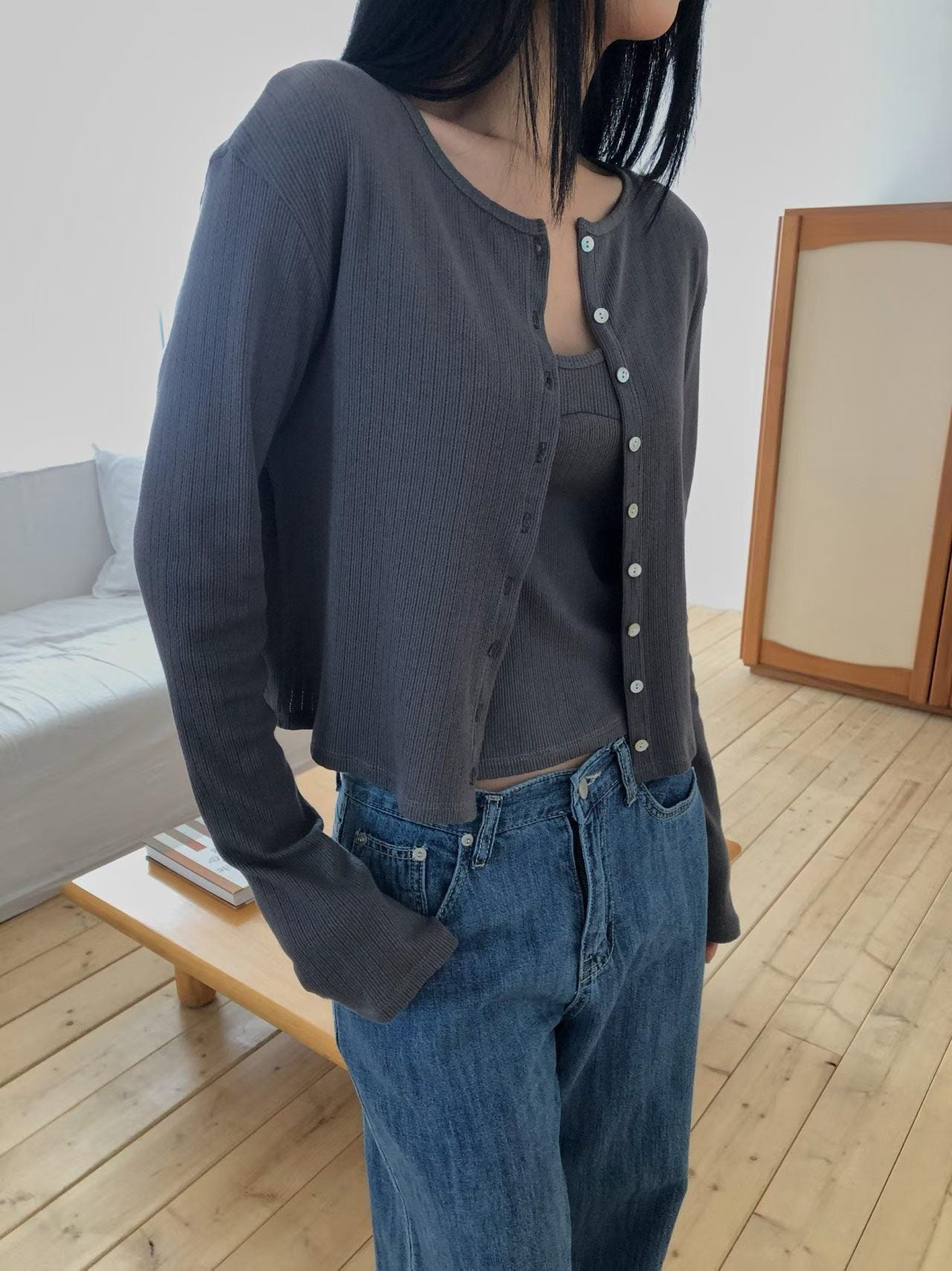 momo cardigan&sl set-3col