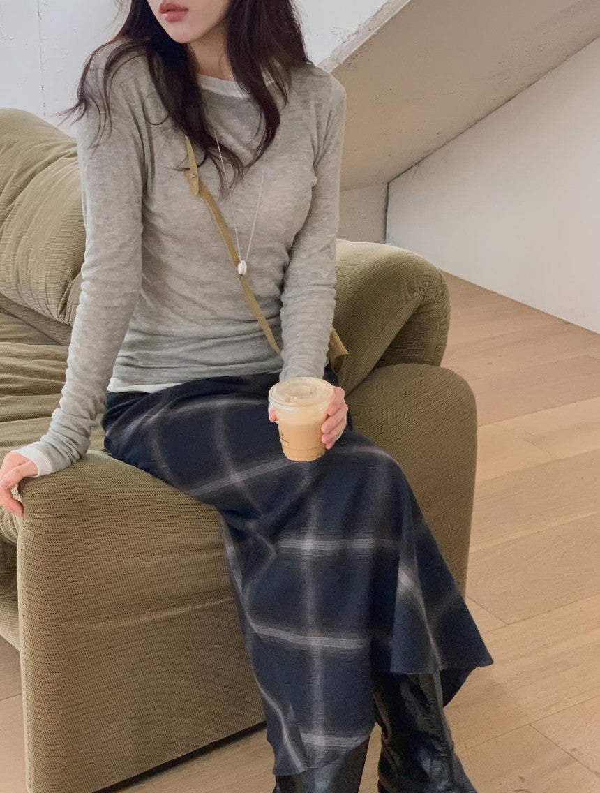Tuchi check skirt