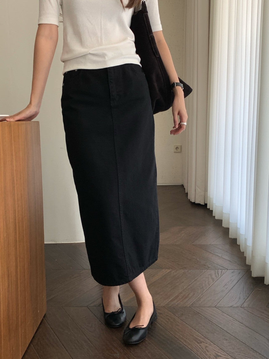 Bully cone dying denim skirt