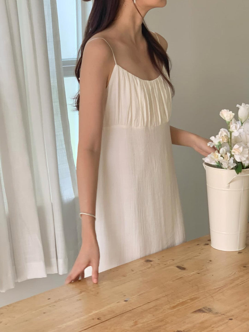 Oz shirring string onepiece-2col