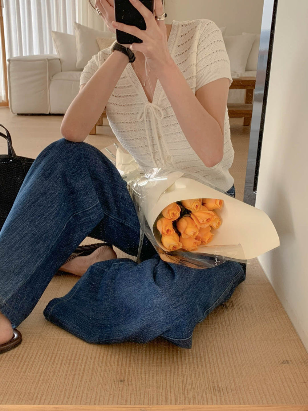 ivory即納 Ami Cardigan-3col