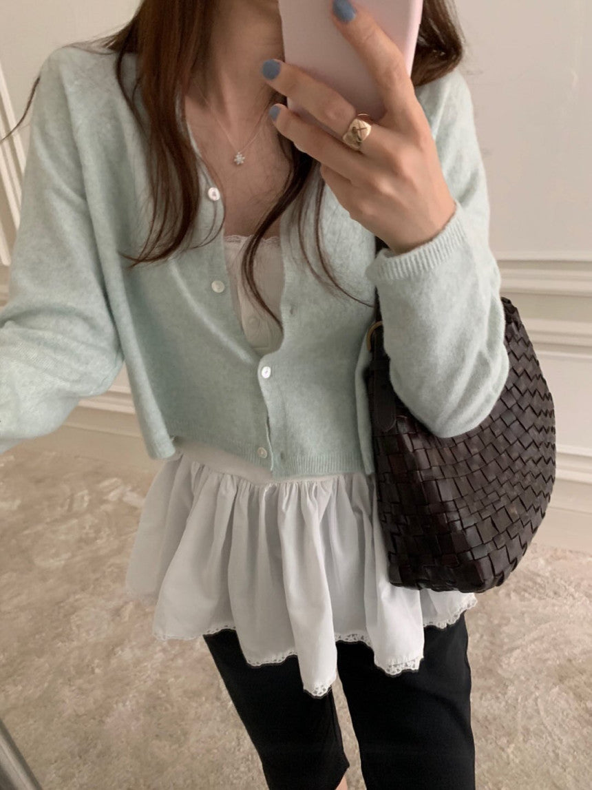 Elvin crop cardigan-4col