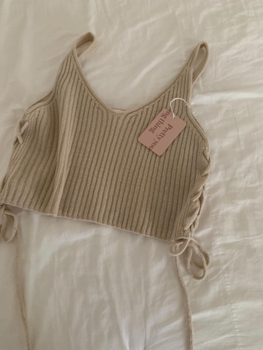 Side string bustier-3col