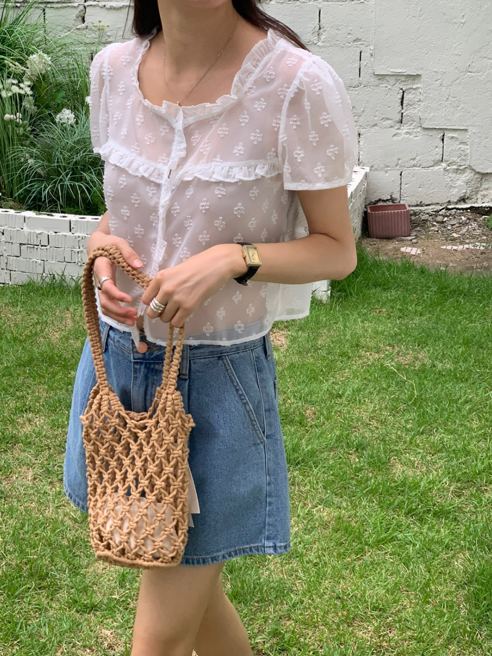 ruffle blouse-2col