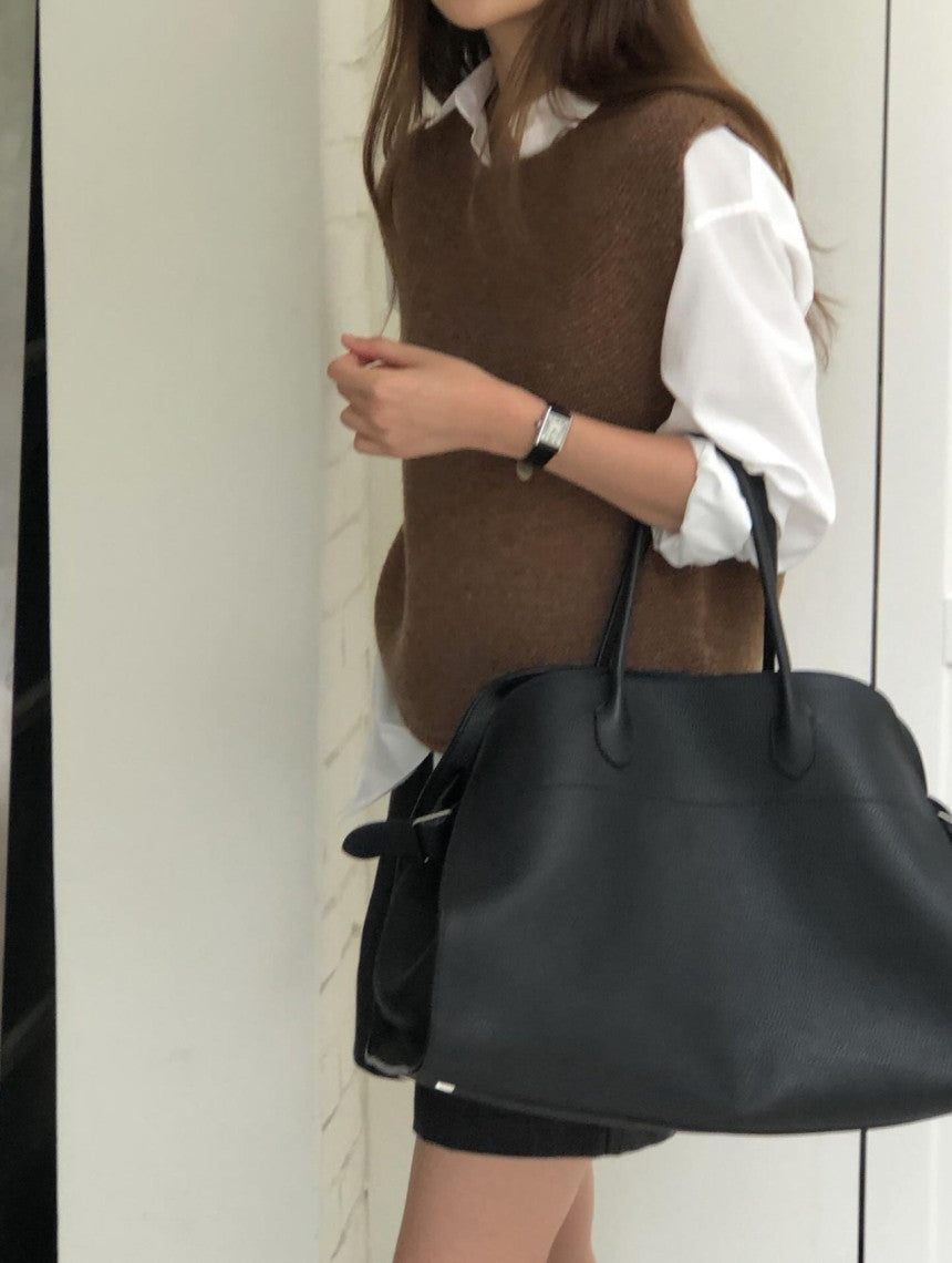 Corben wool knit vest-3col