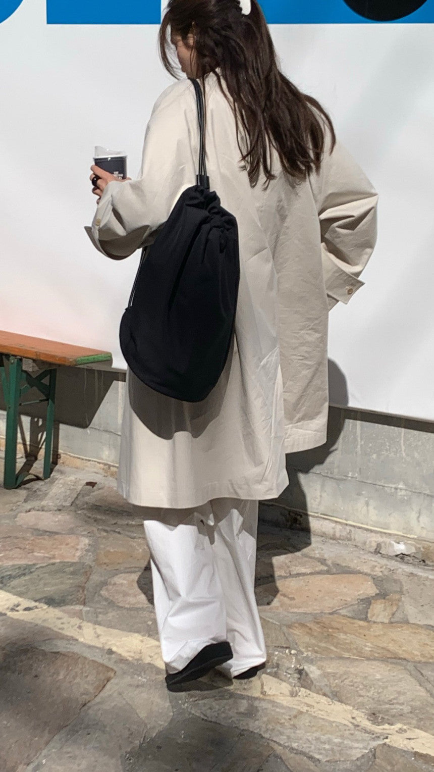 ivory即納 Haus raglan half trench coat-2col