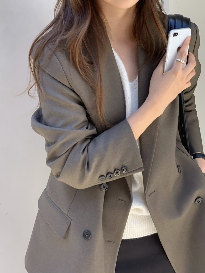 Sienna wool tailored double jacket