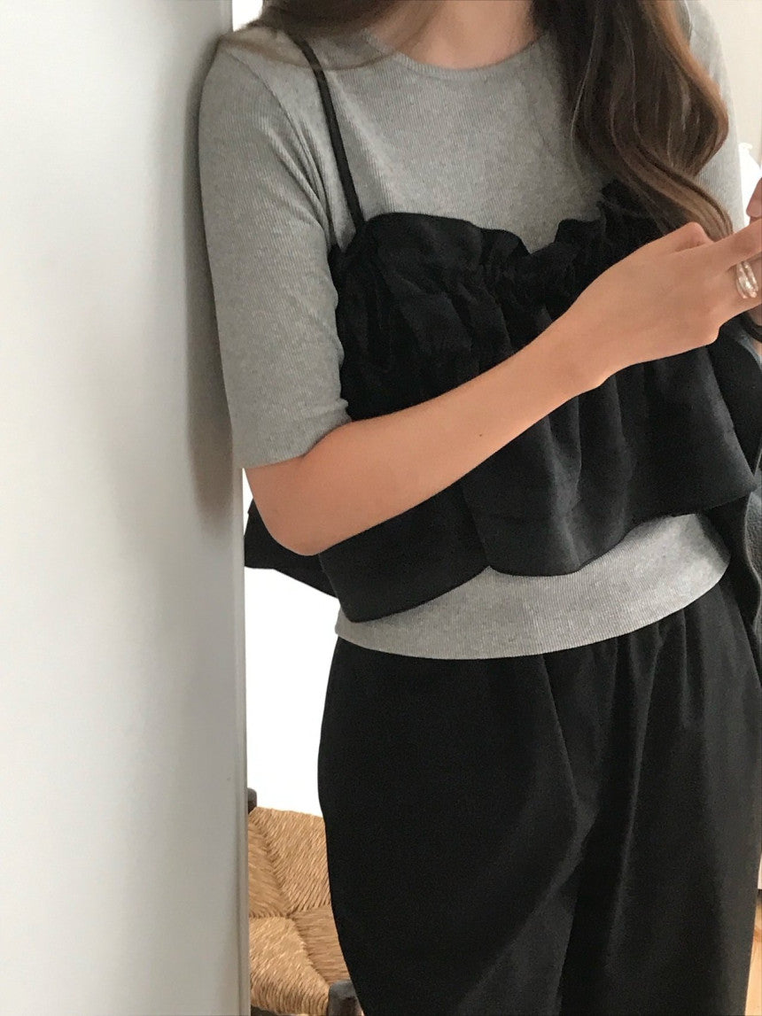 Merry round neck T-3col