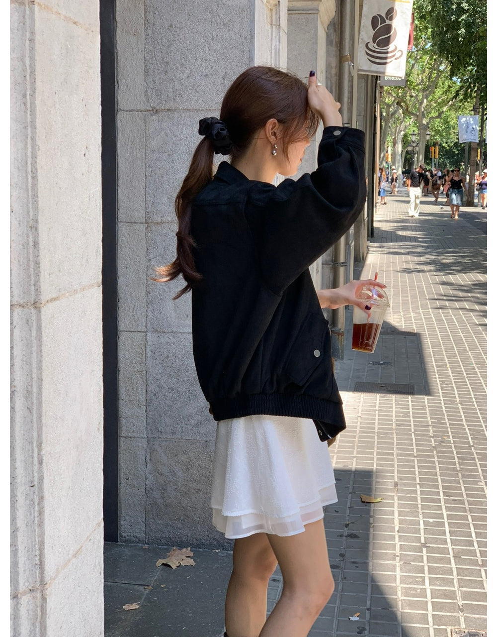 Alpha leather&suede jacket-2type