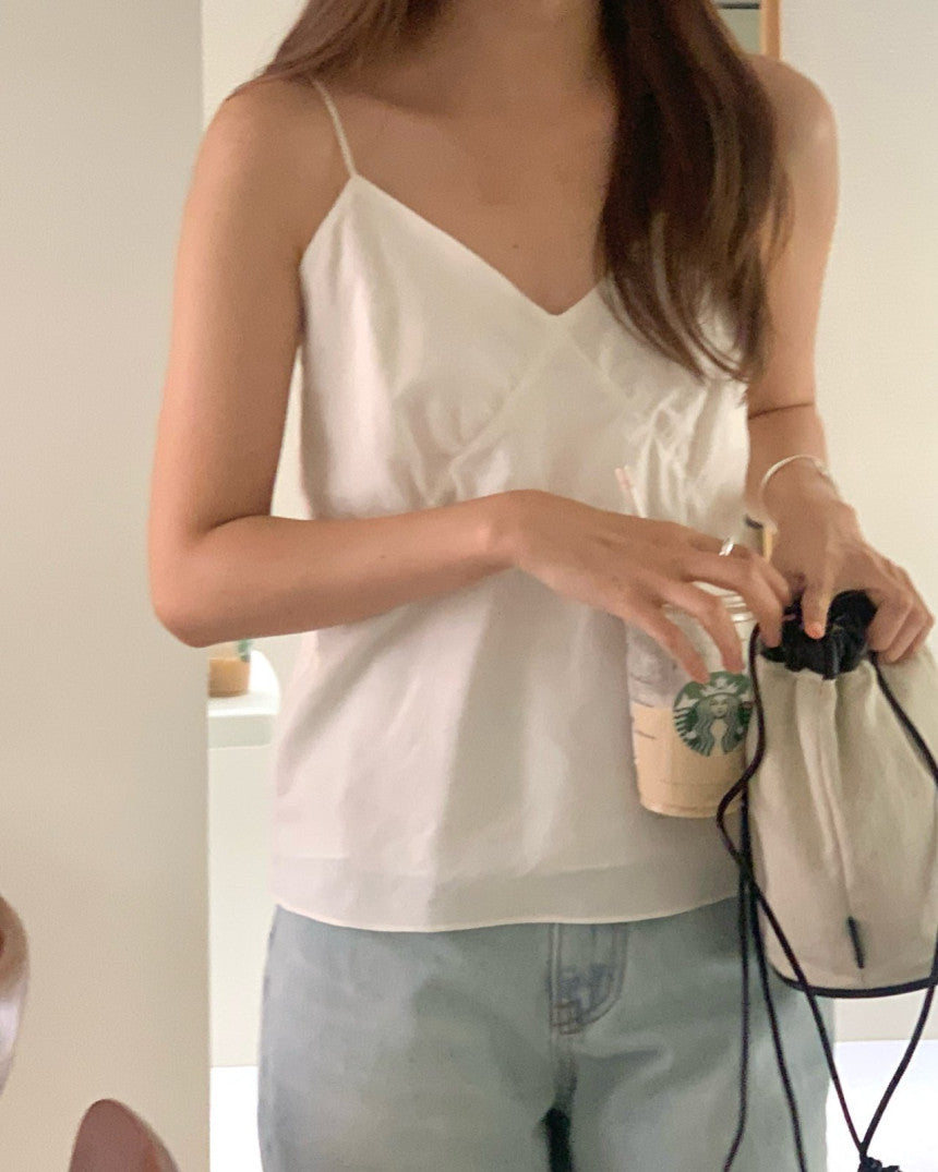 Amuse layered bustier blouse-2col