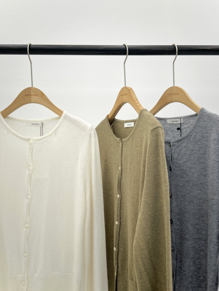 Ollive merino woo cardigan-3col