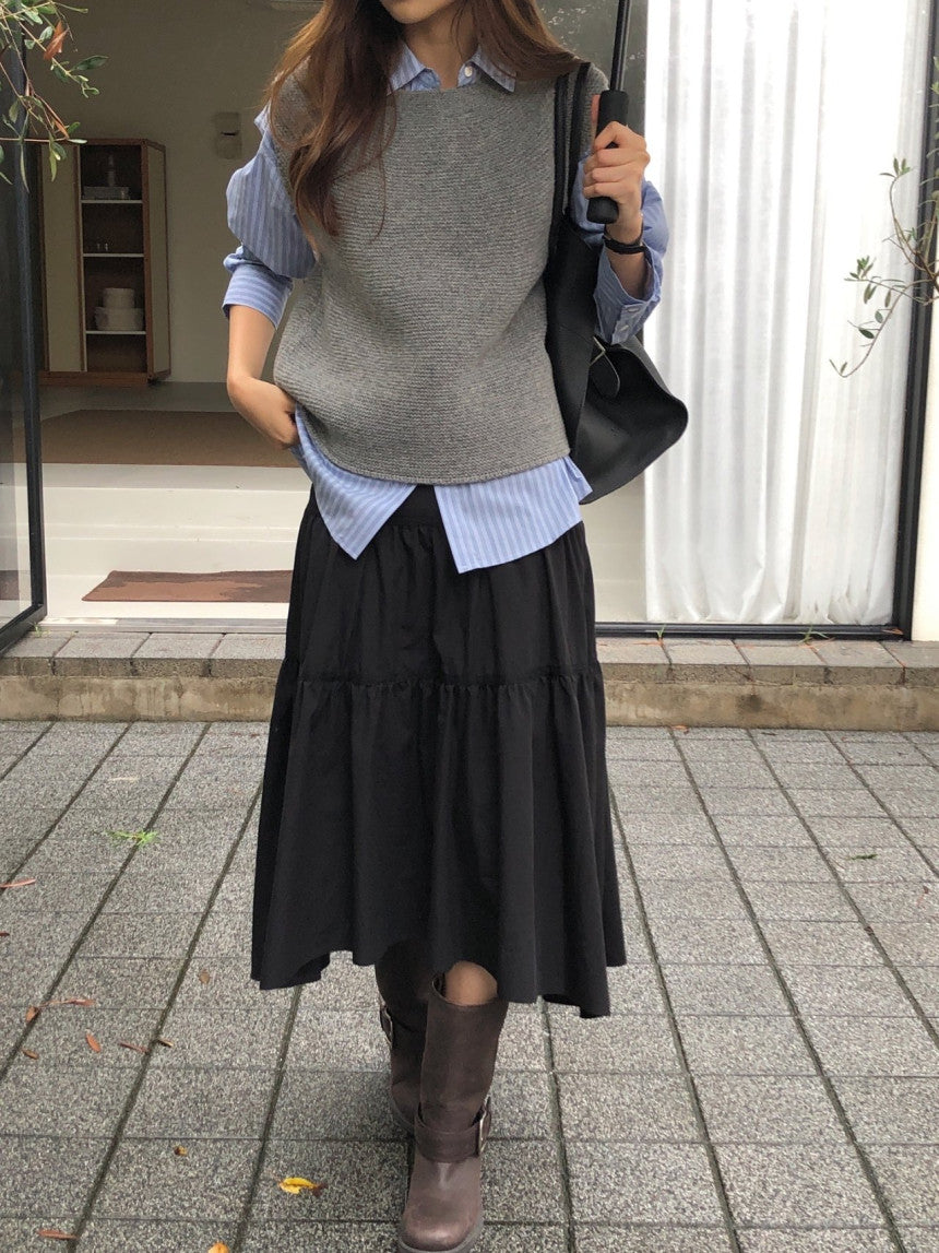 Garden lace full skirt-2col