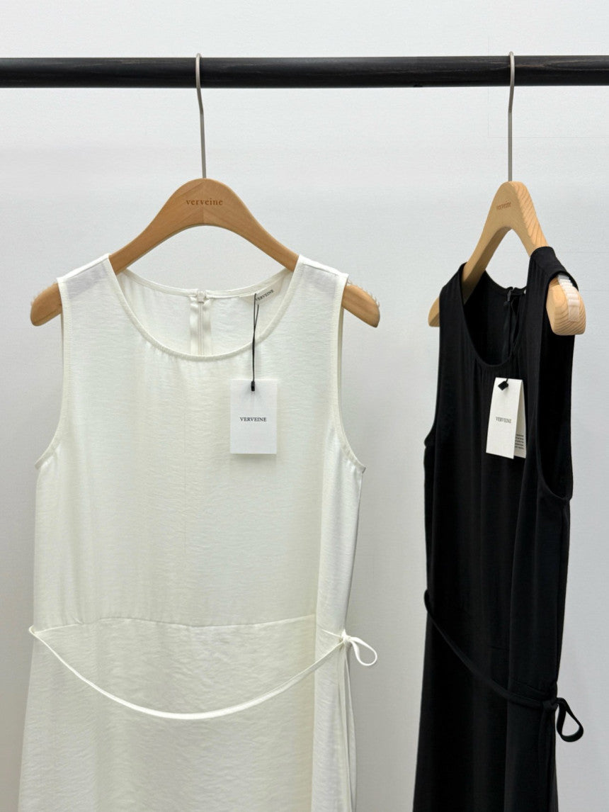 Veine string sleeveless wrap onpiece-2col