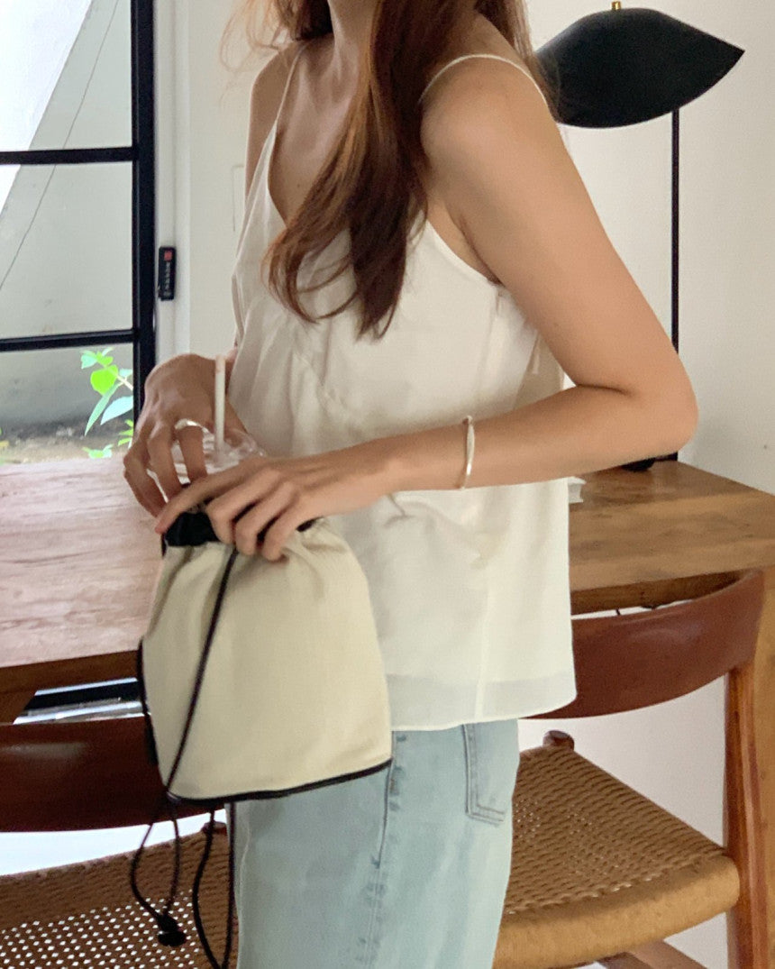 Amuse layered bustier blouse-2col