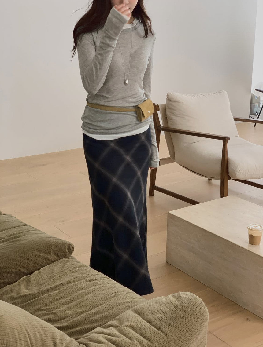 Tuchi check skirt