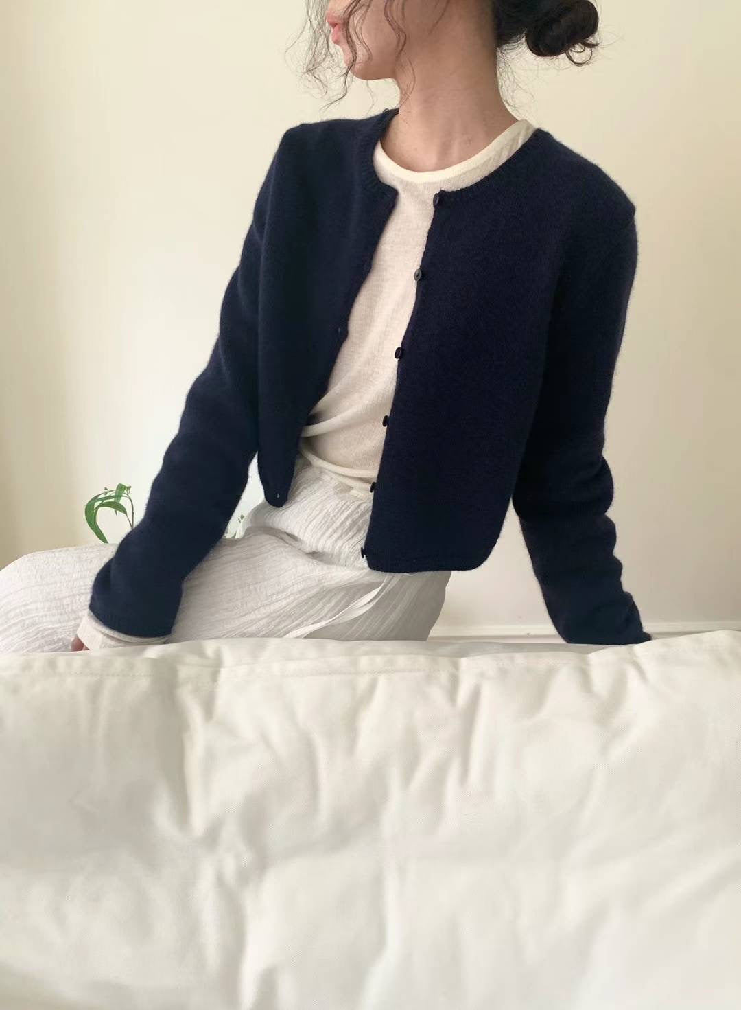 Deondo camel wool logo cardigan-5col