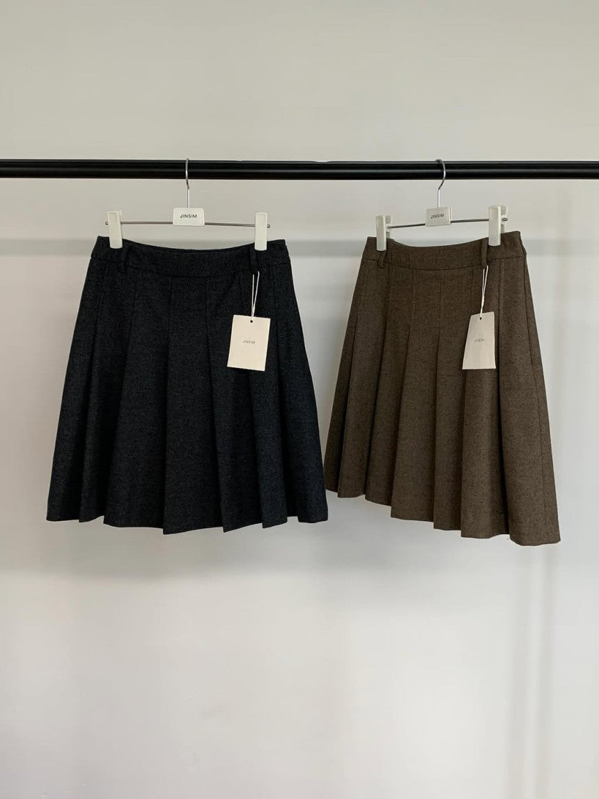 Muse pleated skirt-2col
