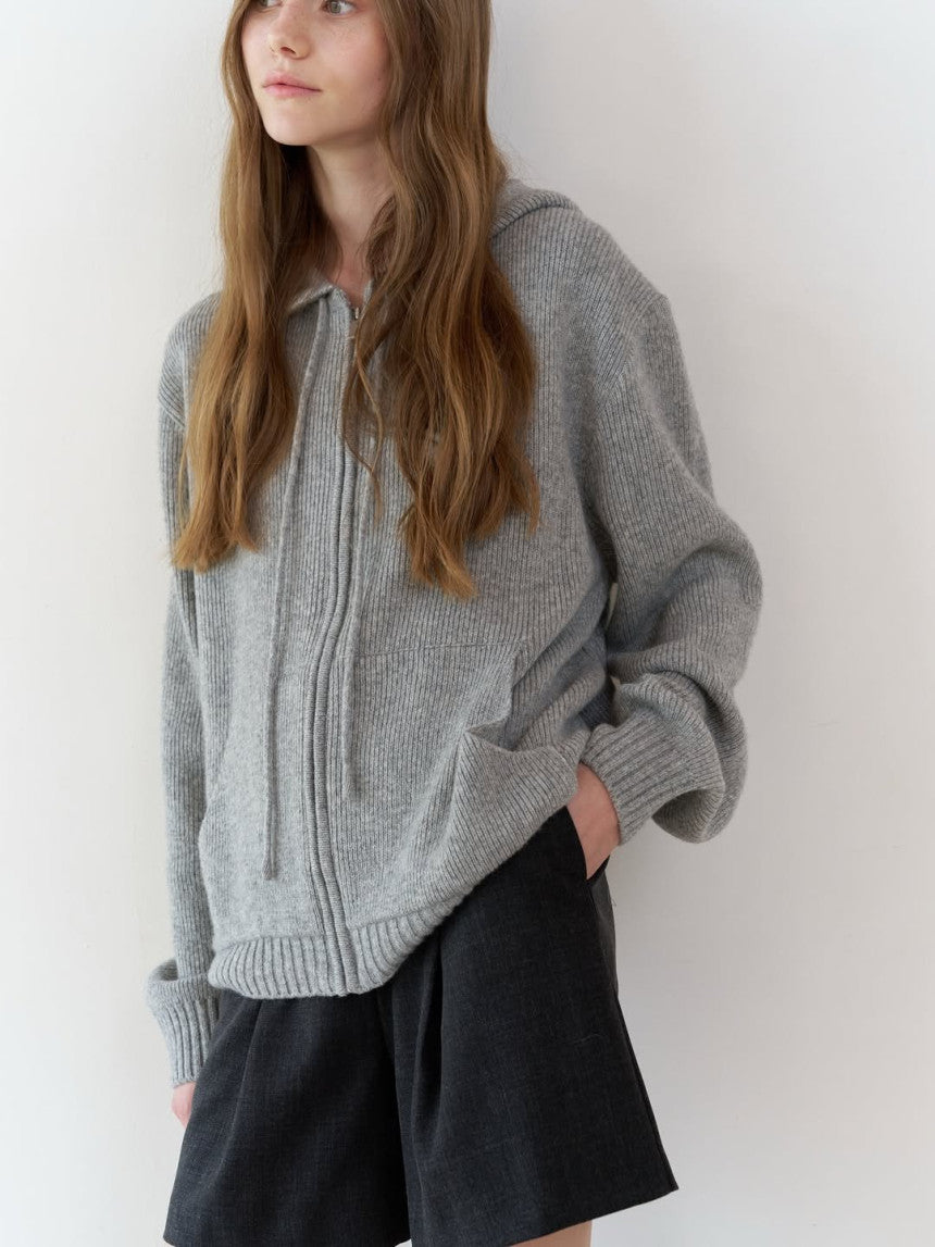 Chappelle hoodie zip up cardigan-3col