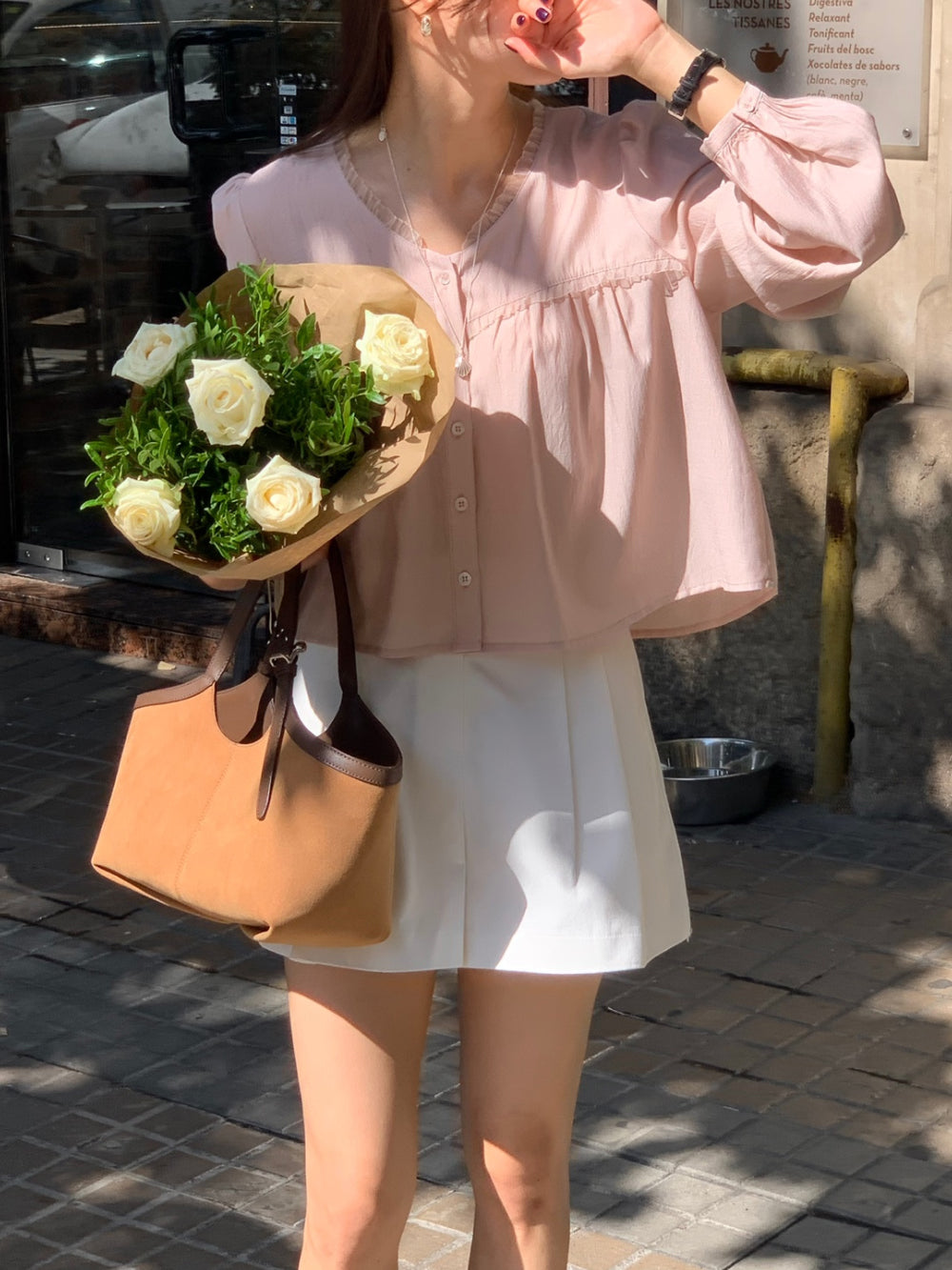 black即納 Date blouse-3col