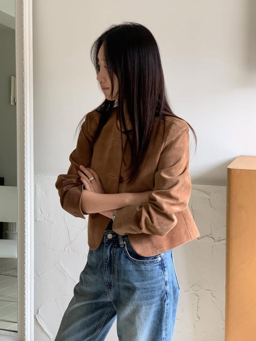 Camel tone suede jacket